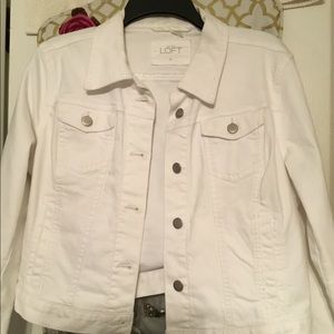 Loft White denim Jacket